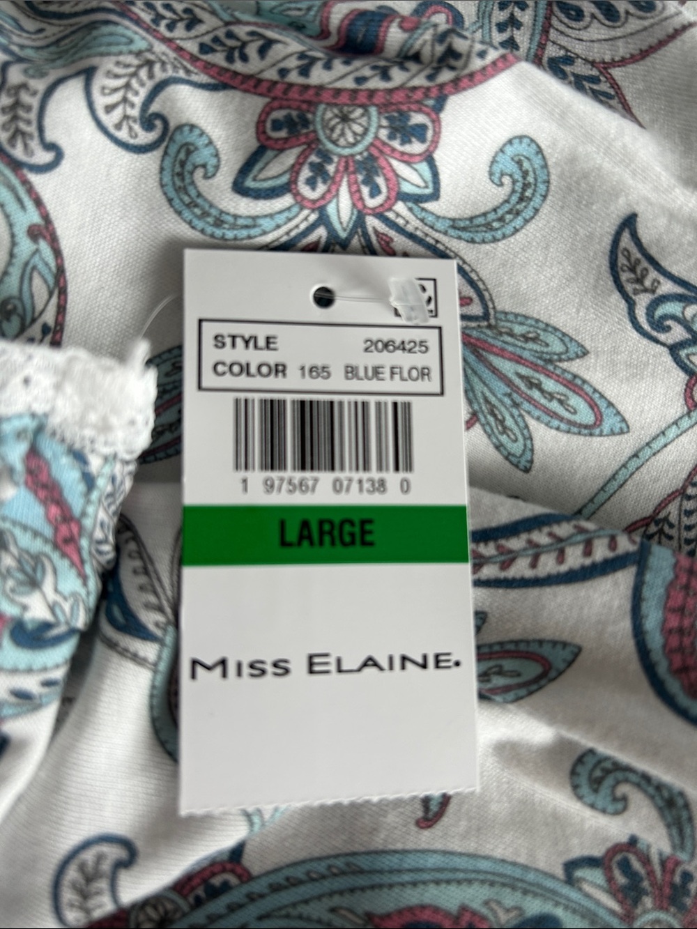 Miss Elaine Sleepwear with Blue & Pink Accents - Picture 7 of 7